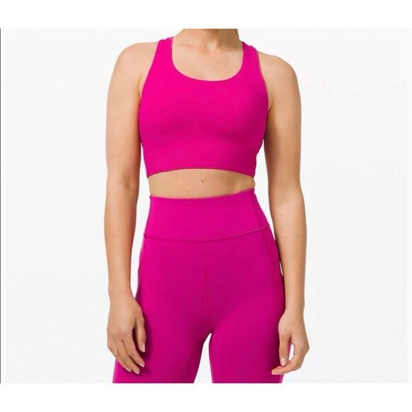Lululemon Stash It Bra Medium Support size 4 B C Cup Pink - Picture 1 of 7
